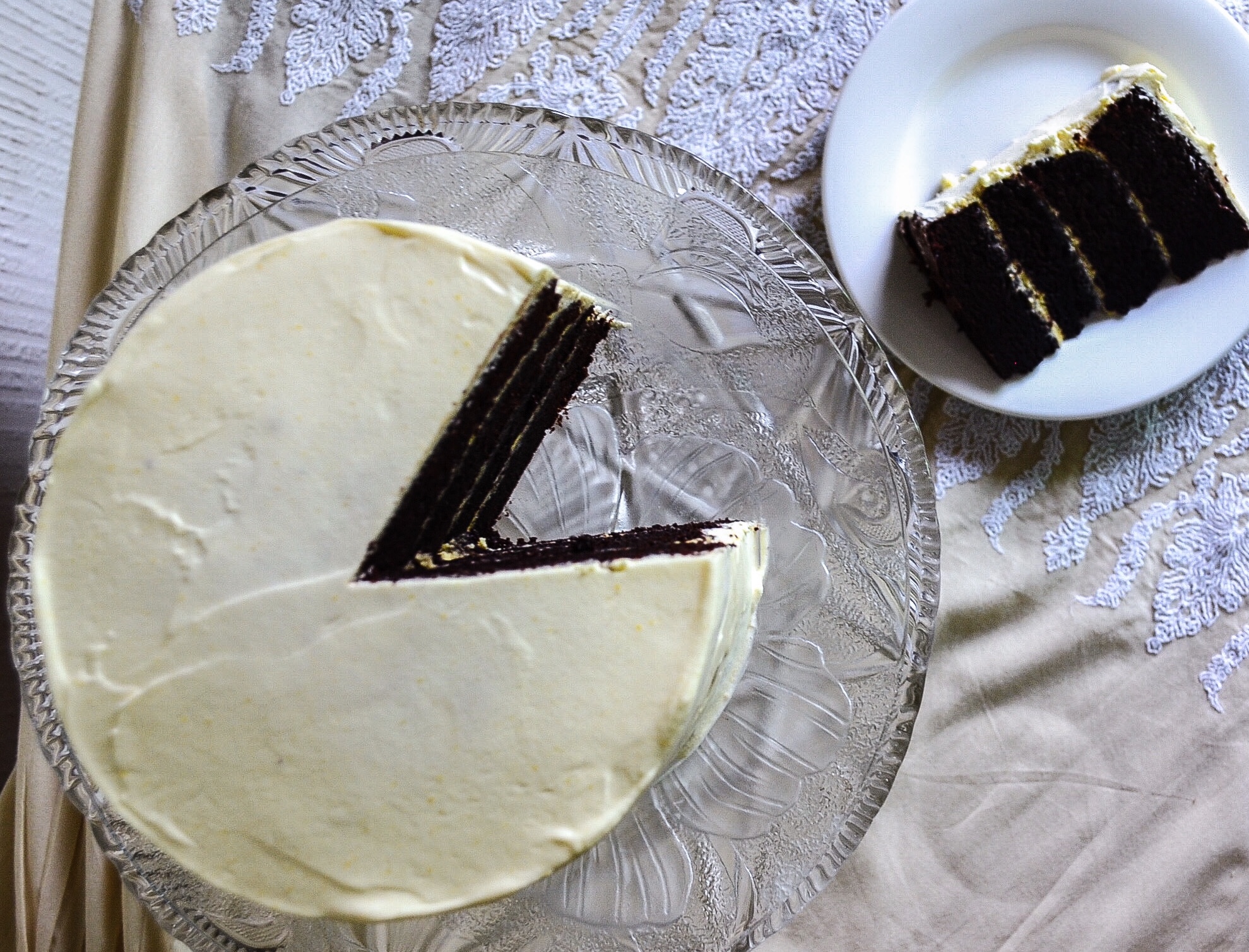 Chocolate Custard Cream Cake 