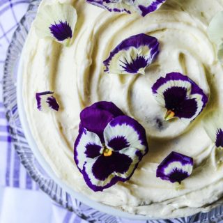 White Blueberry Cake with Stable Fluffy Lemon Cream Cheese Frosting